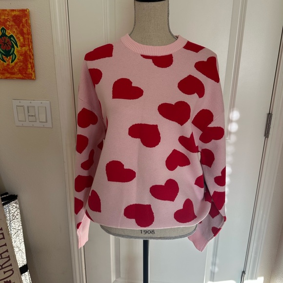 Pink and Red Heart Sweater - Picture 4 of 4